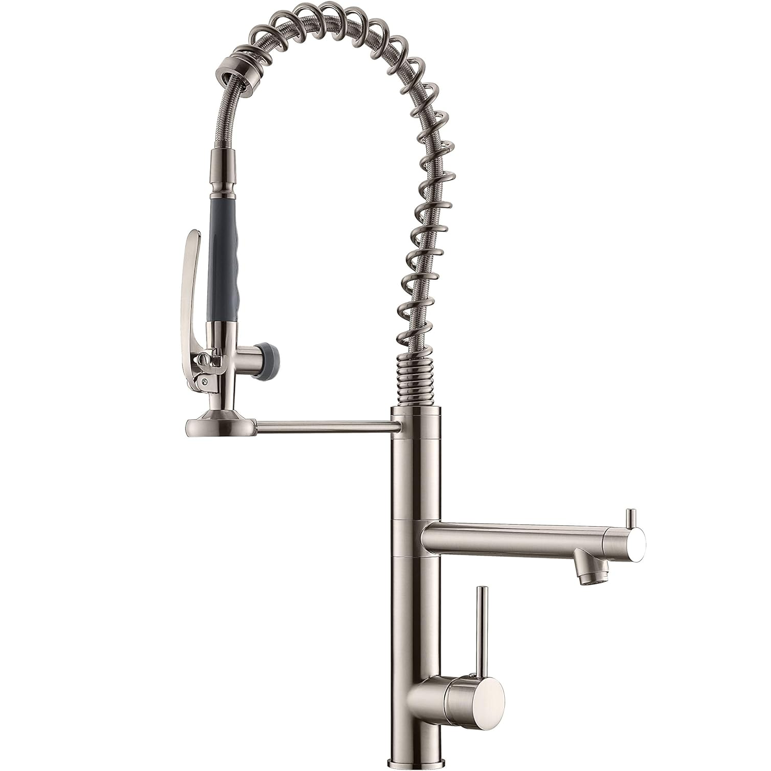 Brushed nickel professional faucet